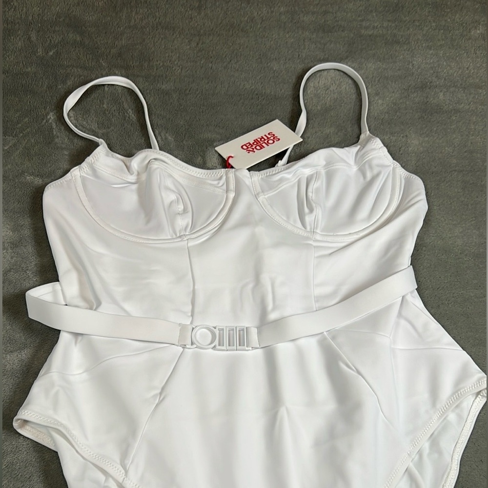 solid & striped the spencer cream swiming one piece orderA1 - Picture 6 of 8